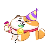 🥳 kat, feest, verjaardag, schattig, dier, viering, huisdier telegram sticker
