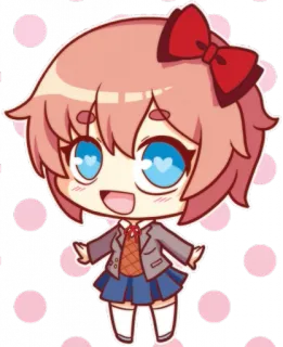 🧡 Sayori Doki Doki Literature Club! Anime, Chibi, Fofo, Sayori, Doki Doki Literature Club telegram sticker