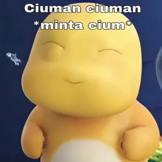 😏 Ciuman ciuman
*minta cium* süß, Cartoon, gelb, Kuss, Anfrage, lustig telegram sticker