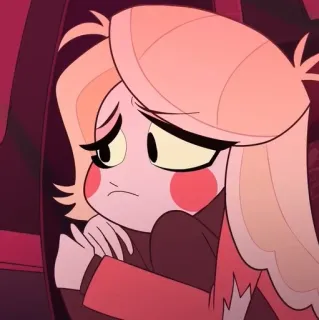 🌟 Charlie Magne Hazbin Hotel 슬픈, 만화, Hazbin Hotel, 찰리 마그네, 불안한 telegram sticker