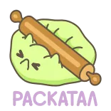 🫠 แมว, แป้ง, ไม้นวดแป้ง, อบ, ทำอาหาร, น่ารัก telegram sticker