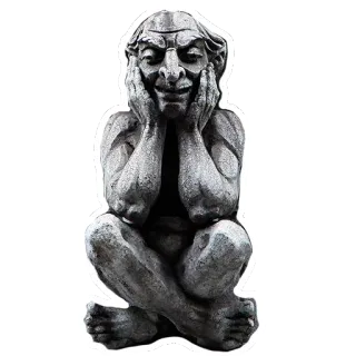 🙂 gargoyle, stone, statue, grotesque, architecture, sculpture telegram sticker