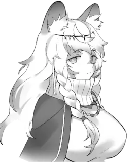😍 Anime, Mangá, Garota Raposa, Kemonomimi, Fantasia, Arte de Personagem whatsapp sticker