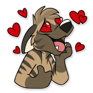 💕 amor, corazones, lindo, perro, dibujos animados whatsapp sticker