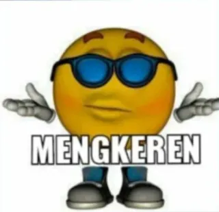 😎 MENGKEREN Emoji, Óculos de sol, Legal, Expressão, Desenho animado, Engraçado, Memes telegram sticker