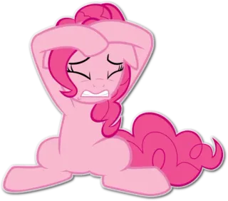 😫 Pinkie Pie My Little Pony Pony, MLP, Cartoon, Niedlich, Used-Look telegram sticker