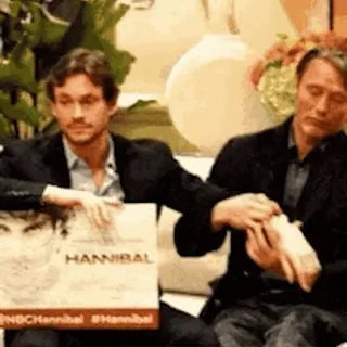 🥩 Hannibal Lecter Hannibal HANNIBAL serial tv, hannibal, mad mikkelsen, hugh dancy telegram sticker