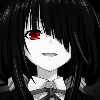 ❤️ Kurumi Tokisaki Date A Live Anime, Ragazza, Occhi Rossi, Date A Live, Kurumi Tokisaki telegram sticker