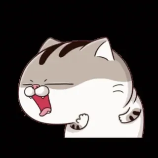 🤢 mèo, dễ thương, hoạt hình, động vật, kawaii, nhãn dán, meme whatsapp sticker