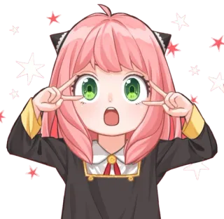 ✨ Anya Forger Spy x Family Anime, Dibujos animados, Spy x Family, Anya, Forger, Lindo, Pegatina, Kawaii whatsapp sticker