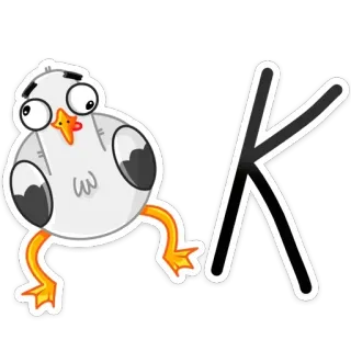 👌 OK seagull, bird, ok, expression, cartoon, animal telegram sticker