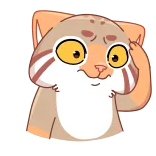 🤩 猫, 混乱, 考えてる, 動物, かわいい, イラスト telegram sticker