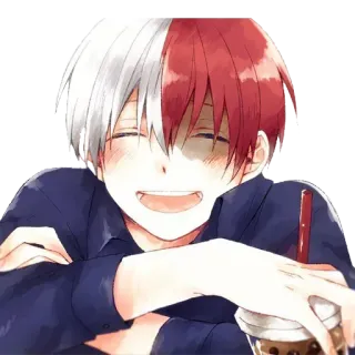 😃 Shoto Todoroki My Hero Academia Anime, Manga, Shoto Todoroki, My Hero Academia, Karakter, Fanart whatsapp sticker