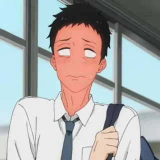 😳 Anime, Junge, Schuluniform, Gesichtsausdruck, Cartoon, Teenager telegram sticker