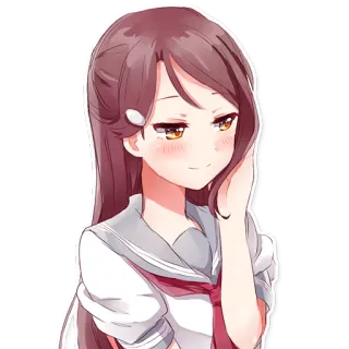 😊 Anime Mädchen, Schuluniform, niedlich, Cartoon, Mädchen, Anime telegram sticker