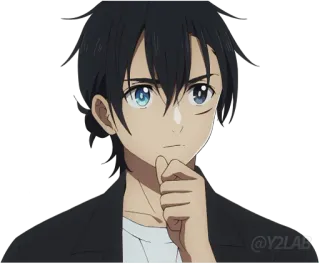 🤔 Аниме, Персонаж, Мужчина, Портрет telegram sticker