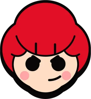 ⚙ Jessie Brawl Stars video game, mobile game, character, red hair, cartoon telegram sticker