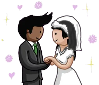 ❤ boda, novia, novio, amor, matrimonio, pareja, romance whatsapp sticker