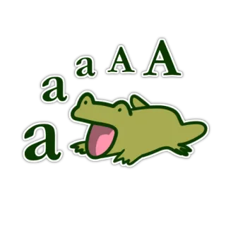 🤬 AAA crocodile, cartoon, animal, screaming, onomatopoeia telegram sticker