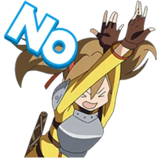 🙅 NO anime, cartoon, nee, weigering, afwijzing telegram sticker