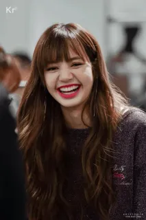 🌱 Lisa Lisa, K-Pop, Blackpink, Sängerin, Promi, Lächeln telegram sticker