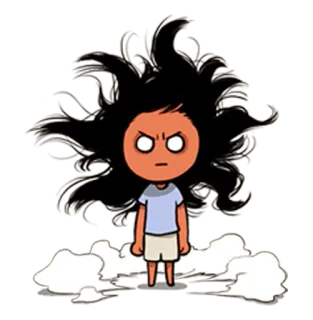 😡 angry, cartoon, person, upset, pouting, character telegram sticker