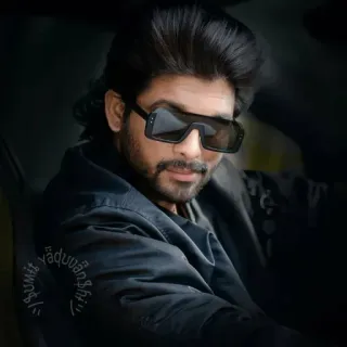 😎 Allu Arjun actor, indio, gafas de sol, retrato, celebridad telegram sticker