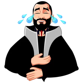 😂 crying, laughing, emoji, sticker, man, cartoon telegram sticker