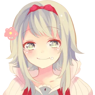 😊 Anime Mädchen, süß, Aufkleber, kawaii, Cartoon telegram sticker