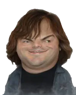 😣 Jack Black caricature, celebrity, actor, funny, comedy, portrait whatsapp sticker