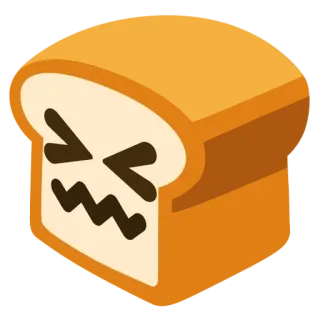 🍞 roti, roti panggang, makanan, kartun, emoji telegram sticker