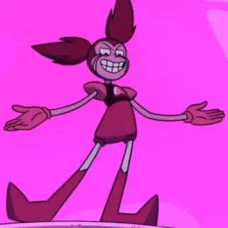 😈 Spinel Steven Universe cartoon, character, pink, Spinel whatsapp sticker