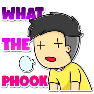 🤬 WHAT THE PHOOK Cartone animato, Esclamazione, Volgarità, Espressione, Divertente, Barzelletta, Bestemmia telegram sticker