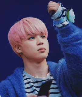 ☁️ Jimin kpop, idol, jimin, cabelo rosa, cantor, artista telegram sticker