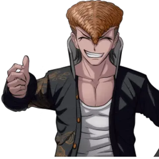 👍 Mondo Owada Danganronpa Anime, Videogioco, Personaggio, Pollice in su, Danganronpa telegram sticker