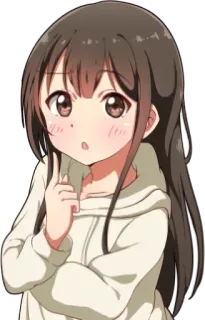 🙄 anime, manga, cartoon, girl, cute, female whatsapp sticker