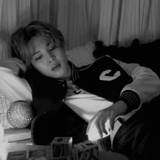 ♟ Jimin kpop, idol, sleepy, person, man telegram sticker