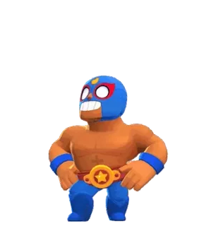 💪 El Primo Brawl Stars brawler, luchador, wrestler, fighting, mask telegram sticker