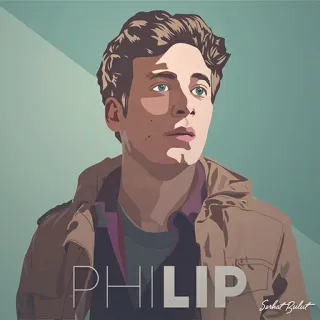 🚬 PHILIP retrato, hombre, obra de arte, ilustración, persona telegram sticker