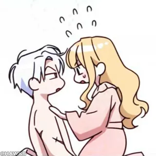 🖤 Dessin animé, Romance, Relation, Couple, Affection, Câlin telegram sticker