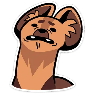 ⭐ animal, dog, cartoon, sticker, expression, sad, upset, cute telegram sticker