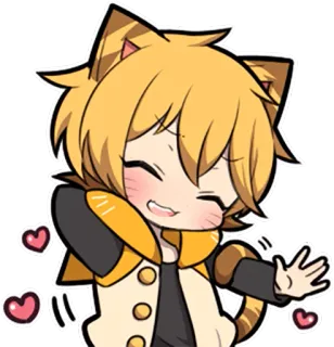 😅 애니메이션, 만화, 귀여운, 캐릭터, 하트, 사랑, 귀엽 telegram sticker