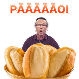 🍞 PÄÄÄÄÄO! pan, comida, divertido, hombre, sorpresa, tostada whatsapp sticker
