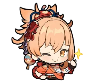 👍 Yoimiya Genshin Impact anime, video game, genshin impact, yoimiya, cute telegram sticker