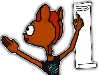 🖐 dedo do meio, ofensivo, desenho animado, escrita, animal telegram sticker