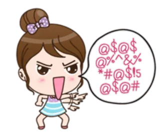 😠 Desenho animado, Bravo, Xingando, Ofensivo, Palavrões, Chateado telegram sticker
