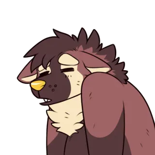 😓 animal, perro, antro, furry, cansado telegram sticker