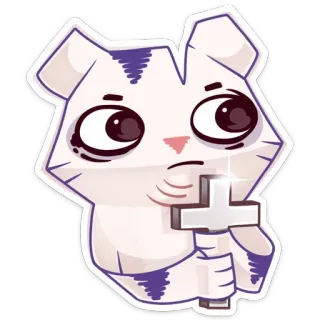 😵 Katze, Kreuz, religiös, Tier, Haustier, Kätzchen telegram sticker
