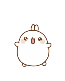 💘 Molang cute, bunny, kawaii, rabbit, molang telegram sticker