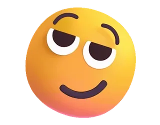 😌 Emoji, presunçoso, rosto, expressão, ícone telegram sticker